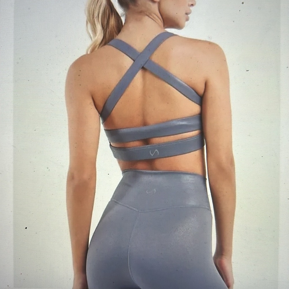 TLF Arctic Sports Bra and High Waisted Legging Set Shine Black - Picture 5 of 15